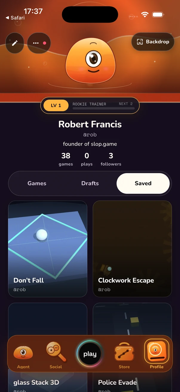 Slop creator profile