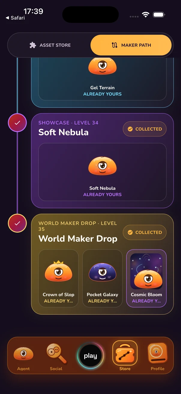 Slop progression rewards